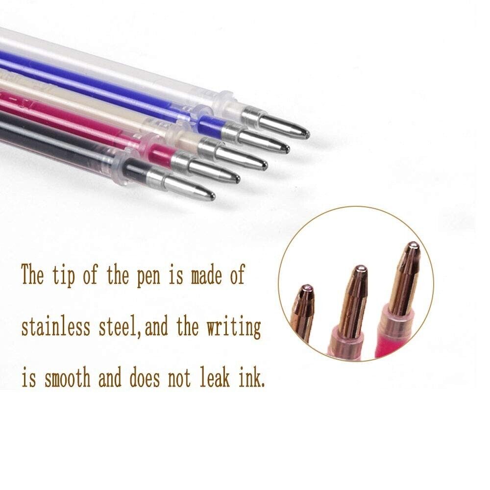 40Pcs/Set Heat Erasable Pens High Temperature Disappearing Fabric Marker Refills