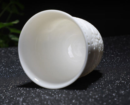 Traditional Ceramic Buddha Word Tea Cup Heart Sutra Mantra Buddhist Tea cup