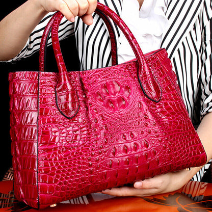 100% CrocodileSkin Leather Women's luxury Handbags Large Sling Shoulder Bags
