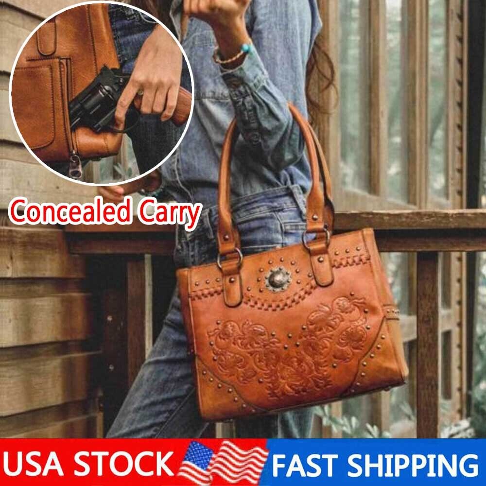 Celela Concealed Carry Embossed Original Women Handbag shoulder Tote Purse Bag