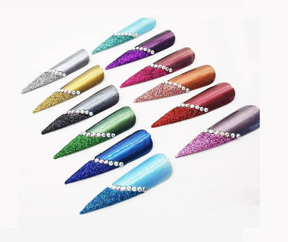 Nail Art Glitters 50g Bag Sparkly Holographic Powder Manicure Polish Accessories