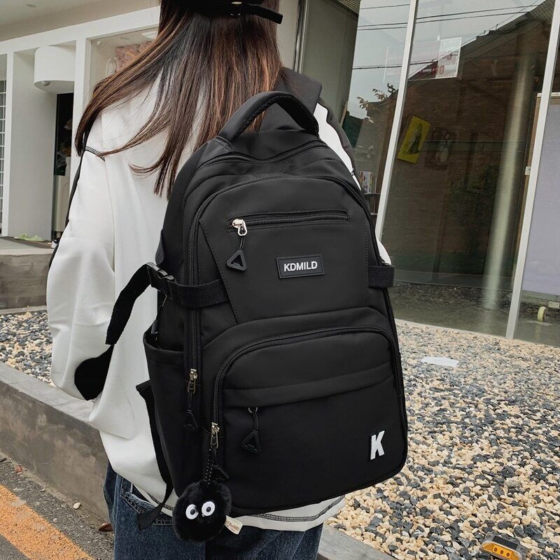 Buckle Backpack School Bag Student Shoulder Bag Teenage Girls Backpacks