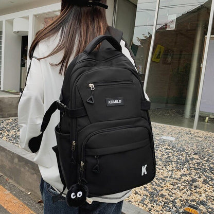 Buckle Backpack School Bag Student Shoulder Bag Teenage Girls Backpacks