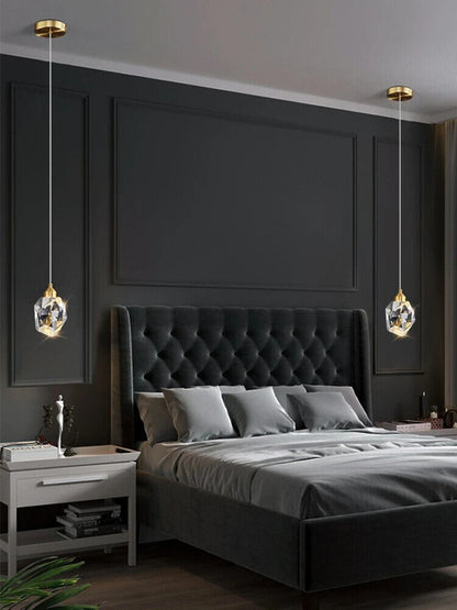 Pendant Lights K9 Crystal Small Chandelier Minimalist LED Lighting Bedside Lamps