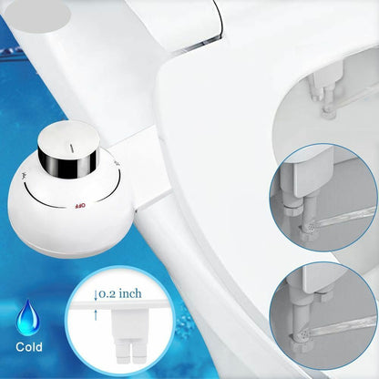 Bidet Ultra Thin Non Electric Toilet Seat Dual Nozzle Bidet Sprayer Fresh Water