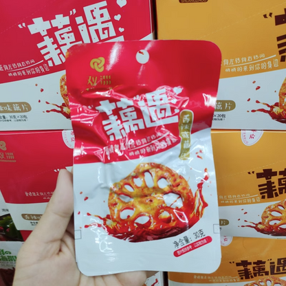 Chinese Food Lotus Root Slices 30g*20bags 香辣藕麻辣藕干 辣的够味 香辣味