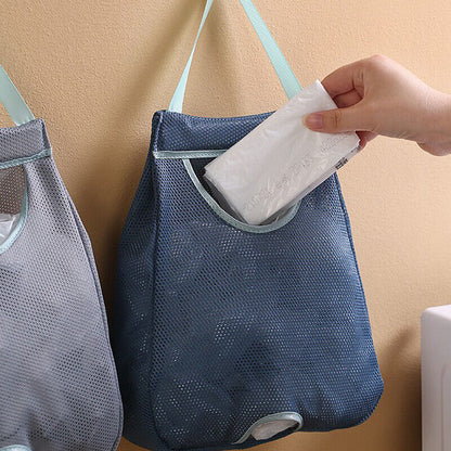 Kitchen Garbage Bag Storage Box For Plastic Bag Wall Hanging Bag With Hook