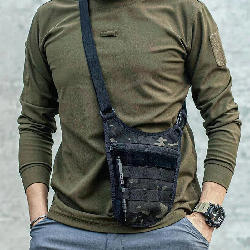 Tactical Outdoor Sports Vest Hidden Underarm Pocket Shoulder Bag Wallet Hunting