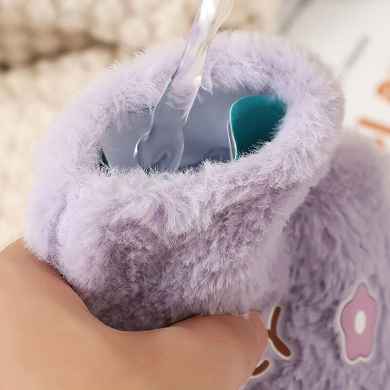 Cartoon Plush Rabbit Bear Hot Water Bottle Water Filling Small Warm Water Bag