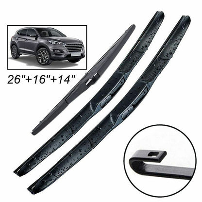 Front Rear Wiper Blades Set For Hyundai Tucson TL 2016 2017 2018 2019 Windshield