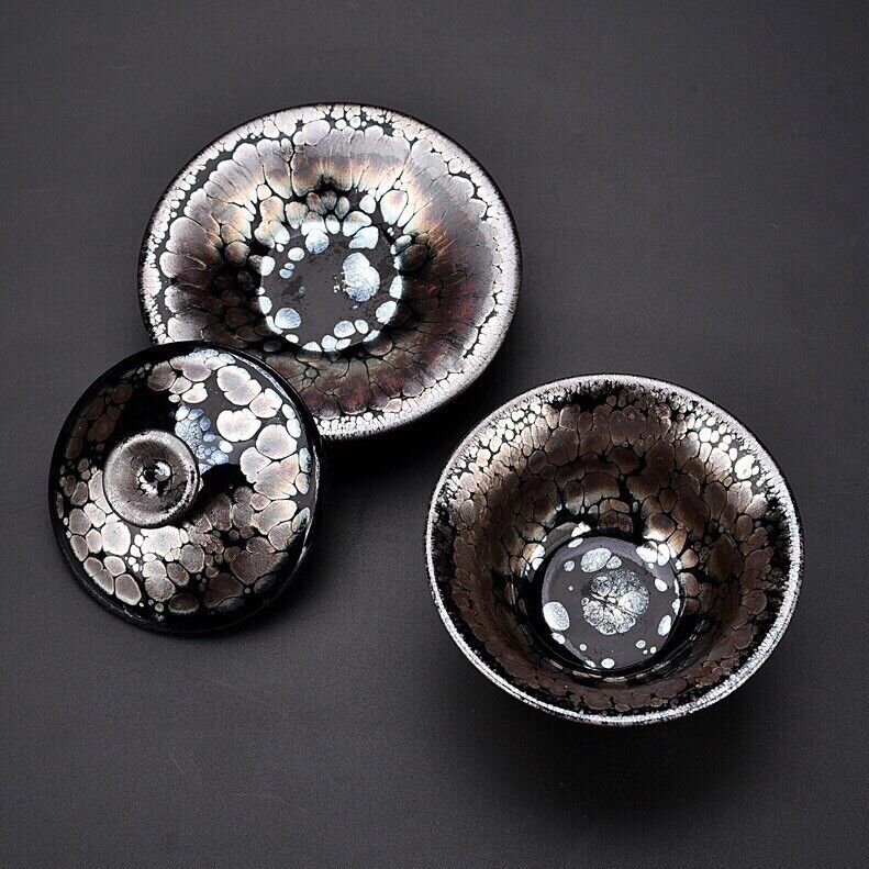 Chinese Jianzhan Tea Pot Of Popular Tenmoku Tea Bowl Gaiwan Oil Droplets Tea Cup