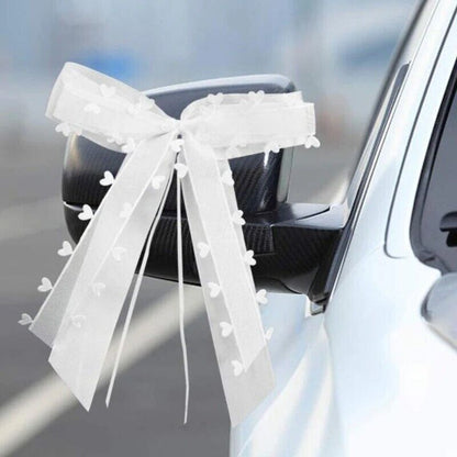 Party Decoration 30Pcs Polyester DIY Birthday Pull Gift Wrapping Car Bow 12x25cm
