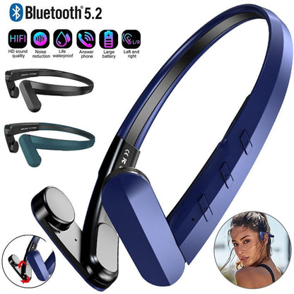 Bone Conduction Headphones Wireless Bluetooth 5.2 Outdoor Sport Open-Ear Headset