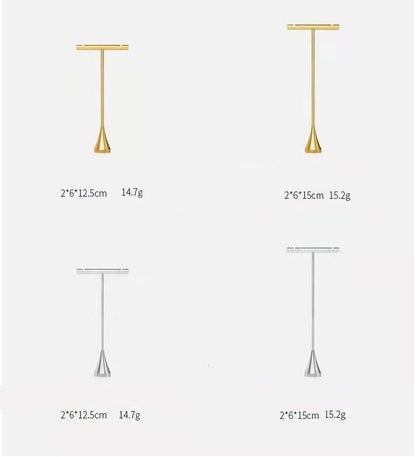 Jewelry Display Rack Metal Earrings Shelf T-Shape Ear Stud Holder Organizer 15cm