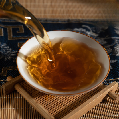 1000g Hunan Anhua Black Tea Aged Tea Hand-built Fu Brick Golden Flower Black Tea