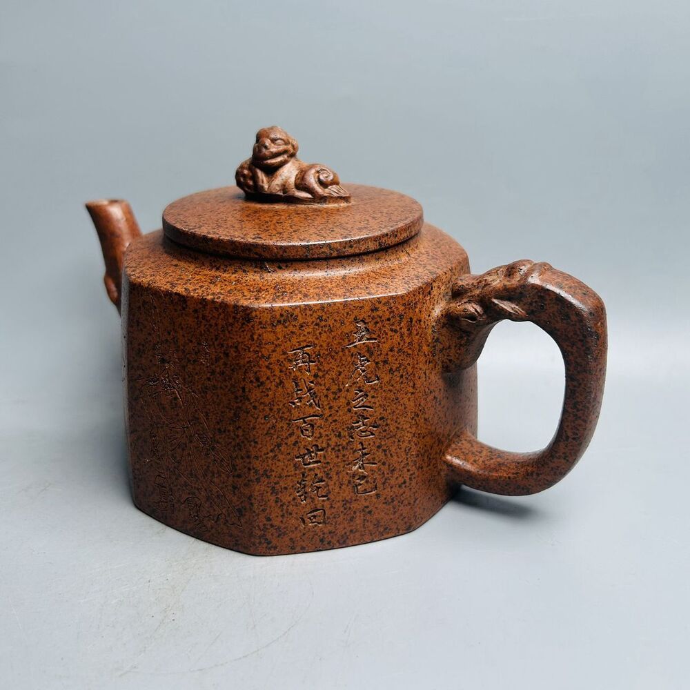 Chinese Yixing Purple Clay Teapot Tea Set Pot Zisha Ceramic Cute Decor Figurine