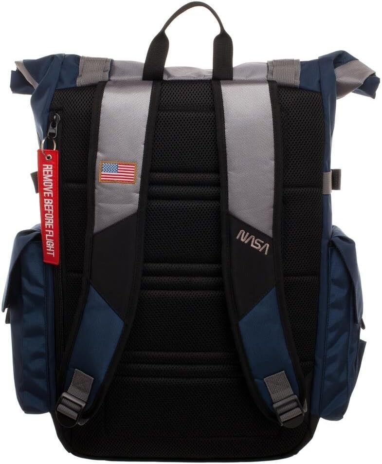 NASA Backpack Roll Top Built Up Laptop Bag