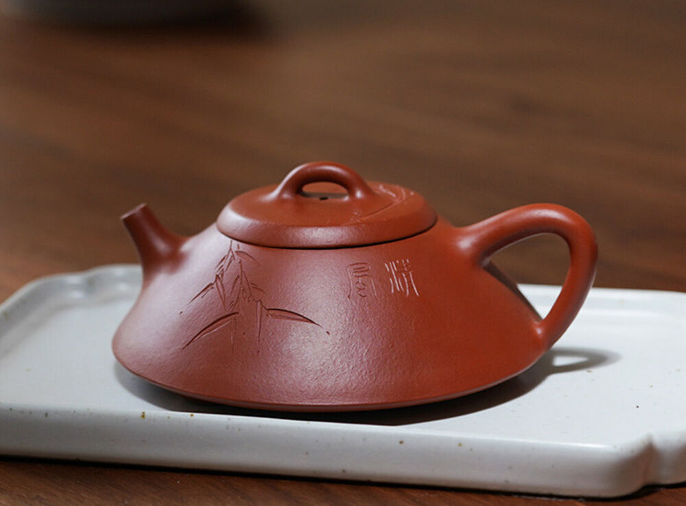 150cc chinese Yixing Handmade Zisha teapot Zhuni ShiPiao Gongfu Hu Tea Pot