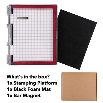 Precision Stamping Tools 3Pcs Red Rubber Positioner Platform Foam Mat Bar Magnet