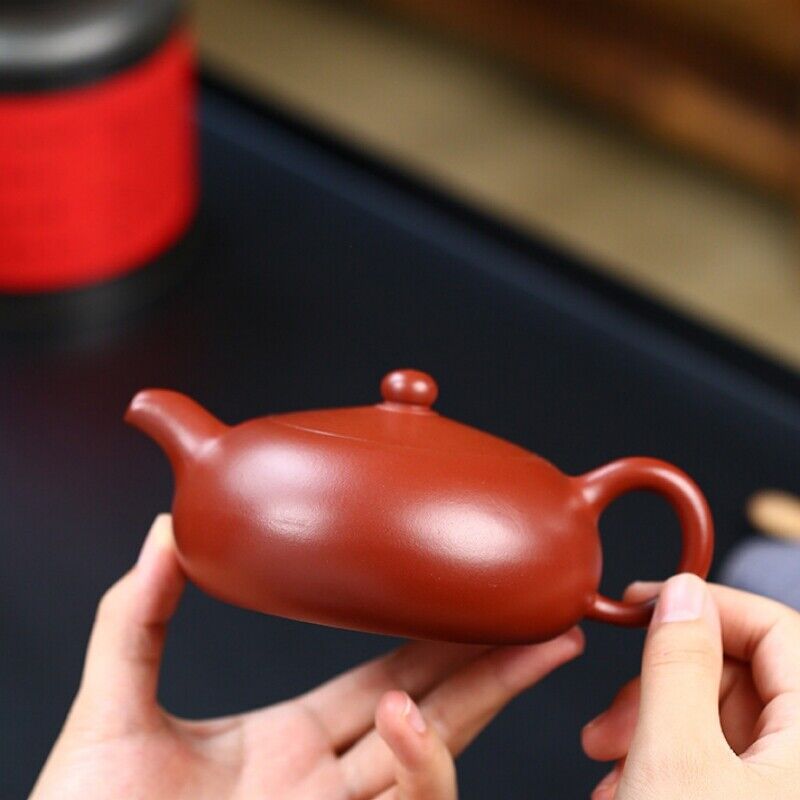 Chinese Kungfu Tea Pot Handmade Dahongpao Clay Real Yixing Zisha Pot Marked Red