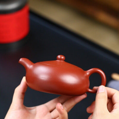 Chinese Kungfu Tea Pot Handmade Dahongpao Clay Real Yixing Zisha Pot Marked Red