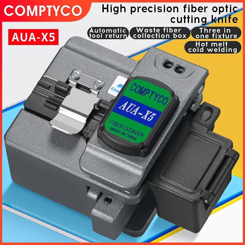 AUA-X5 Optical Fiber Cleaver FTTH Cold Hot Melt Connection Cable Cutting Tools
