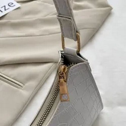Vintage Crocodile Stripe Handbag Retro Versatile Totes Shoulder Bag 25*17*6 CM