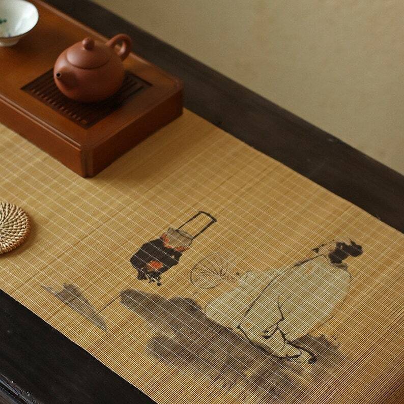 Bamboo Tea Table Mats|Bamboo Table Runner|Table Cloth|Kung Fu Tea Mats