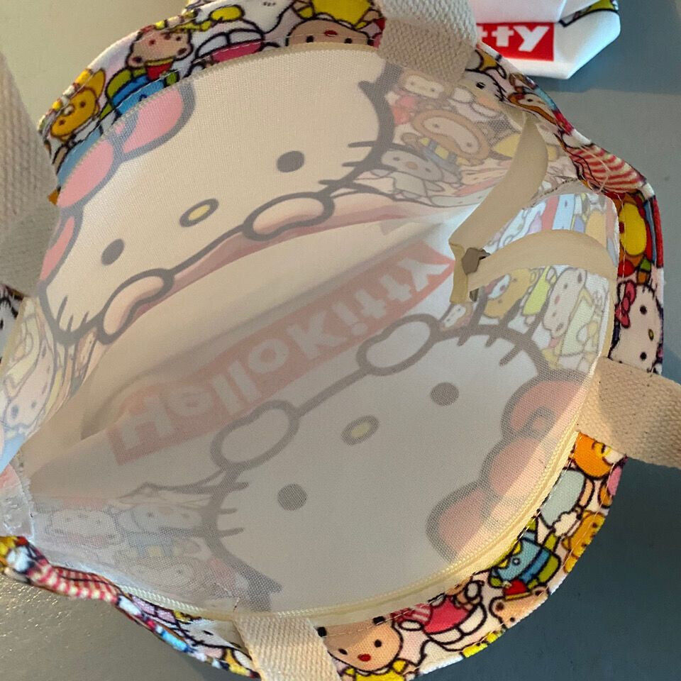 Cute Women Girl's Hello Kitty Handbag Tote Canvas Should Shopping Storage Bag