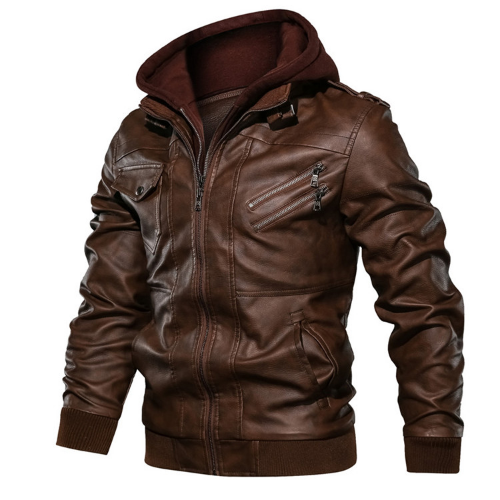 Men's Leather Jackets Autumn PU Jacket Biker Leather Coats Clothing
