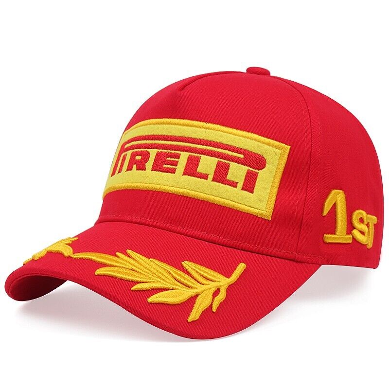 Pirelli Racing Cap F1 Sport Moto GP Peaked Baseball Cotton Embroidery Hat
