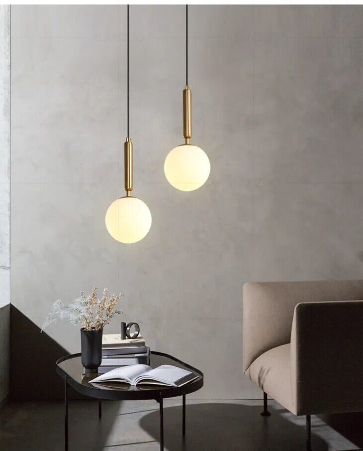 Pendant Lights Modern LED Glass Ball Gold Black Indoor Kitchen Dining Lamp Decor