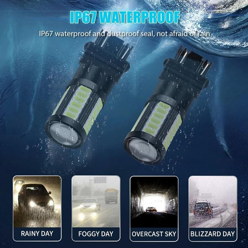 4x 3157 3156 LED Reverse Backup Turn Signal DRL Light Bulbs 16000LM 6000K White