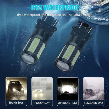 4x 3157 3156 LED Reverse Backup Turn Signal DRL Light Bulbs 16000LM 6000K White