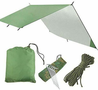 Hammock Tent Tarp Waterproof Camping Sunshade Portable 310*310/ 230*210/22*13CM