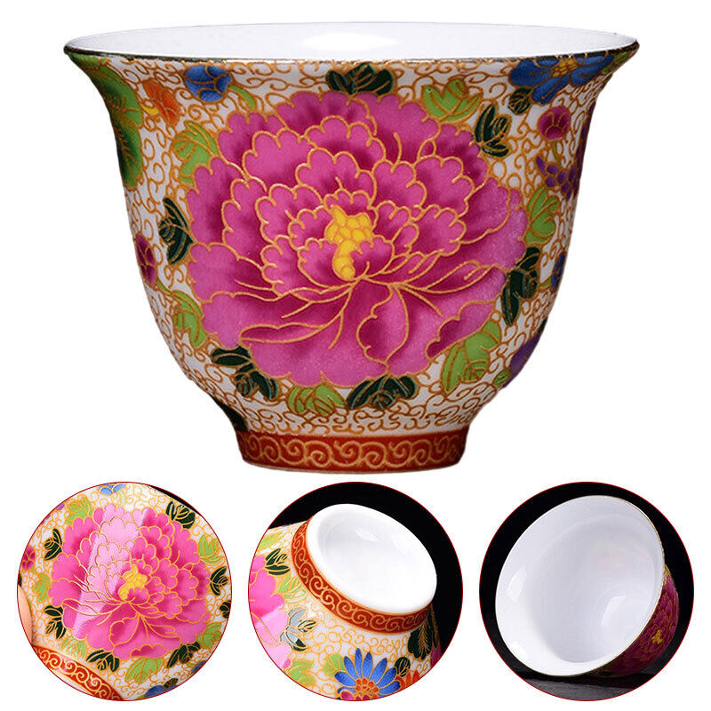 Chinese Enamel Painted Ceramic Teaset Vintage Teacup Eco-friendly Wine Mug Gift