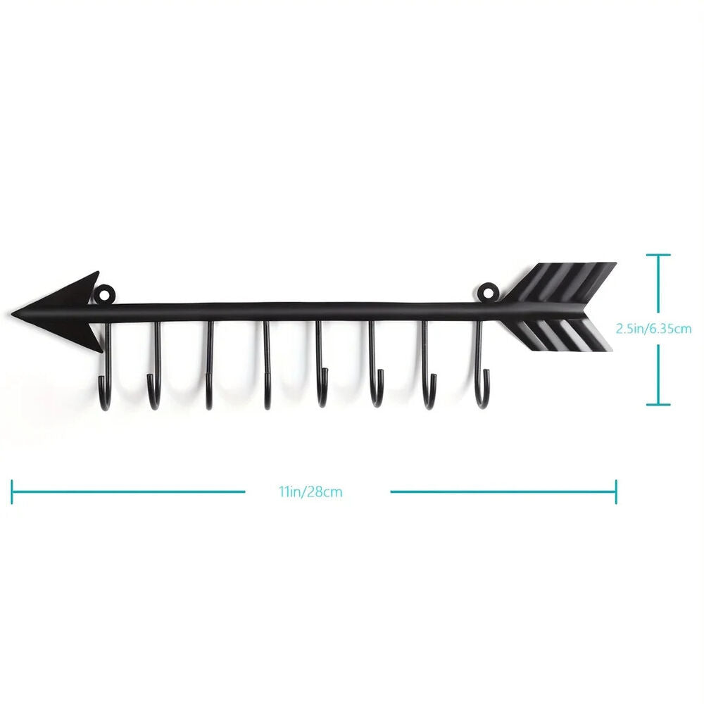 Wall Mounted Arrow Shaped Key Holder, Decorative Key Holder, Household Organizer