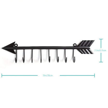 Wall Mounted Arrow Shaped Key Holder, Decorative Key Holder, Household Organizer