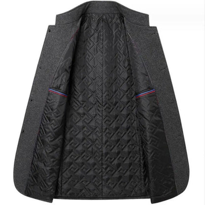 Coat Men Winter Overcoat Jackets Trench Outerwear Wool Coat Stand Collar