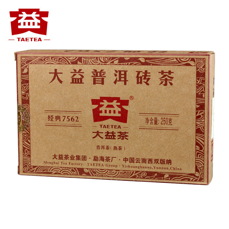 2016 TAETEA 7562 Menghai Dayi Pu-erh Tea Brick 250g Ripe Puer Pu'er 1601 Batch
