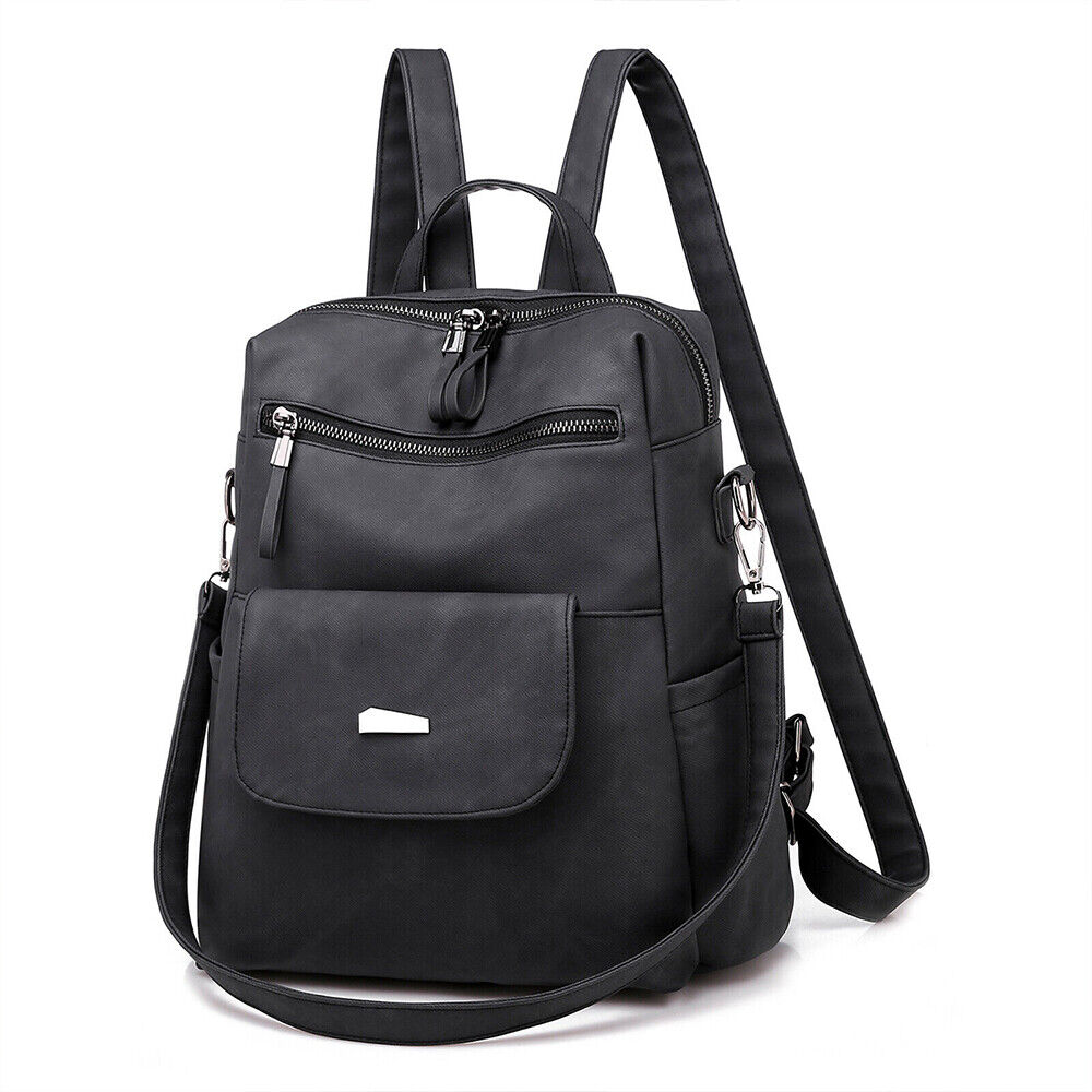 Women's PU Leather Backpack Travel Anti-theft Shoulder Bag Purse Satchel Handbag
