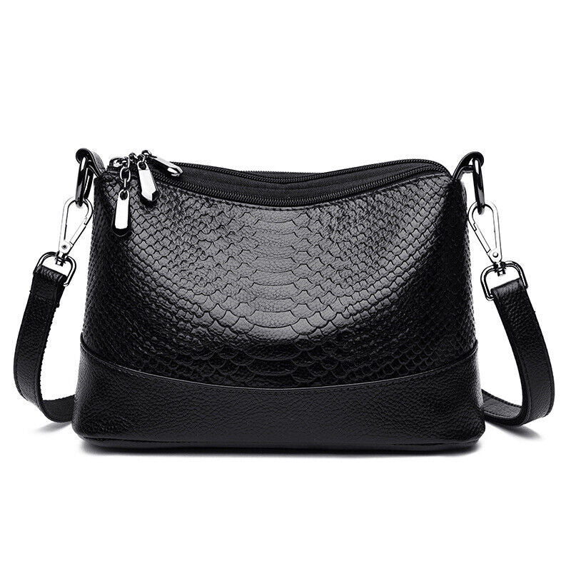Mom Bag Shoulder Messenger Bag Multilayer Soft Leather Bag Satchel Wallet