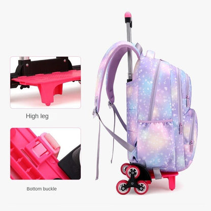 Children School bag Wheels Students Backpack Girls Bag Schoolbag Backpack