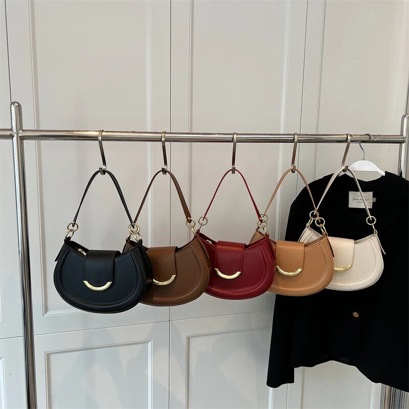 Shoulder Side Bags Women Leather Small Underarm Crossbody Handbags Purses