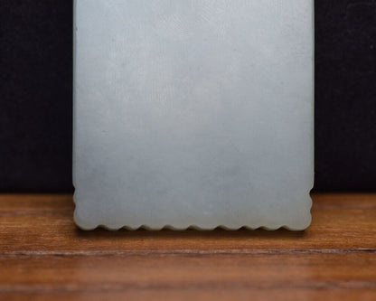 Chinese Top Natural Hetian Jade Carved Pine Figure Story Statues Pendant Jewelry