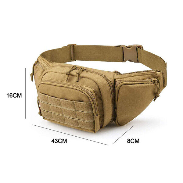 Men Bag Waterproof Oxford Cloth Sports Hiking Camping Fishing Outdoor Waist Bag