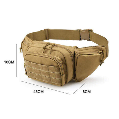 Men Bag Waterproof Oxford Cloth Sports Hiking Camping Fishing Outdoor Waist Bag
