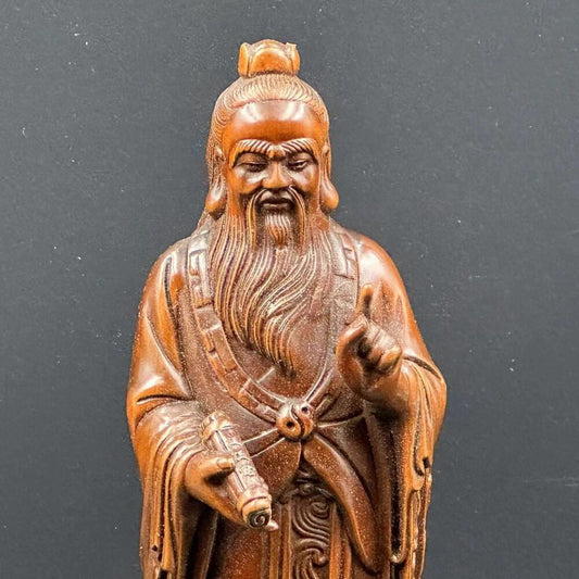 Collection Chinese Boxwood Hand Carved Figure Statue Wood Sculptures Home Decor