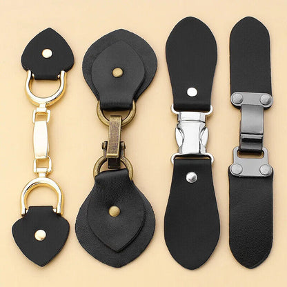 Women Belt Buckle Metal Coat Windbreaker Cardigan Jacket Leather Hook Decoration