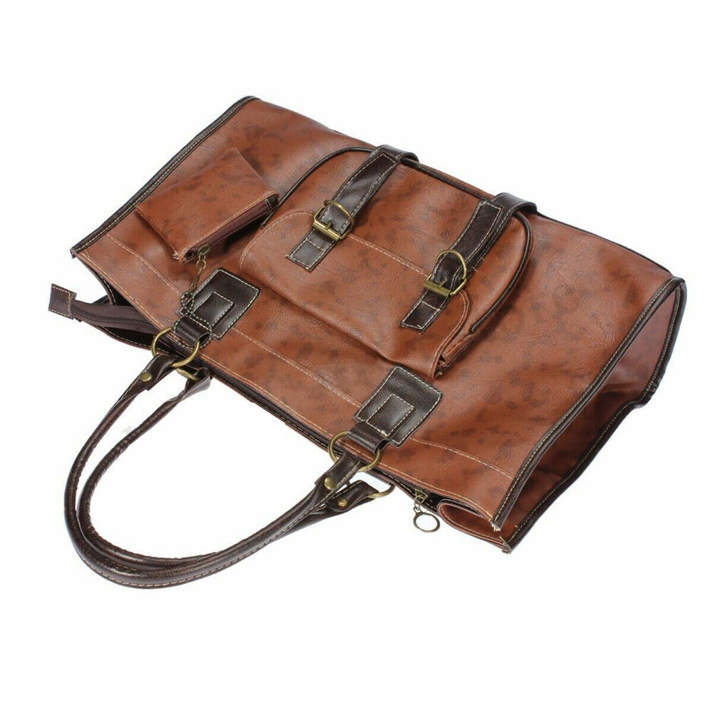 Women's Ladies PU Leather Handbag Shoulder Shopping Tote Messenger Bags Purse
